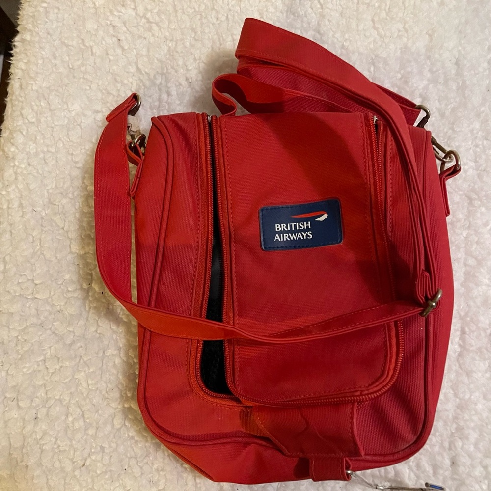Red British Airways toiletry Shoulder Bag